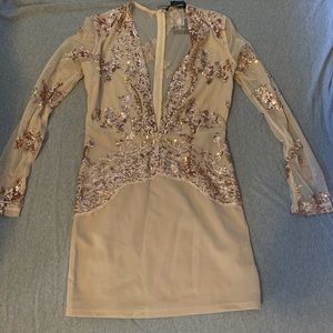 Nude sequin Nasty Gal dress